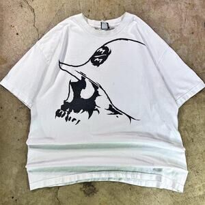 Vintage y2k white black Metal Mulisha tee army skull graphic XL pinkman READ